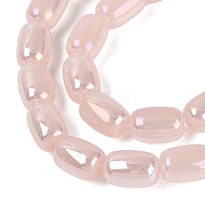 Electroplate Imitation Jade Glass Beads Strands EGLA-Q132-03B-B02-1
