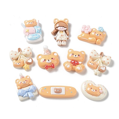 Opaque Resin Cabochons CRES-M026-24-1