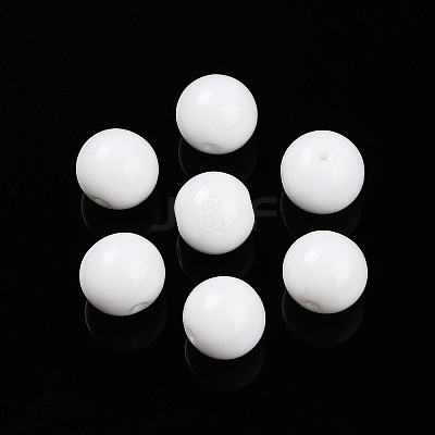 Opaque Solid Color Glass Beads GLAA-N007-10mm-A06-1