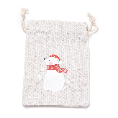 Christmas Cotton Cloth Storage Pouches ABAG-M004-02E-1