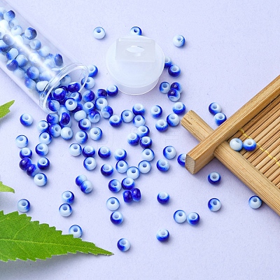 6/0 Opaque Glass Seed Beads SEED-YW0002-13O-1