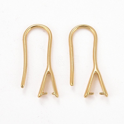 Rack Plating Eco-friendly Brass Earring Hooks KK-D075-14G-RS-1