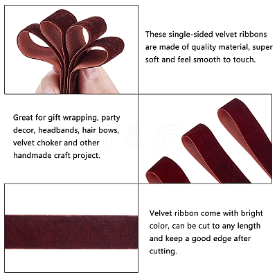 Velvet Ribbon SRIB-WH0006-18I-1