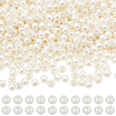 ABS Plastic Imitation Pearl European Beads SACR-NB0001-18A-1