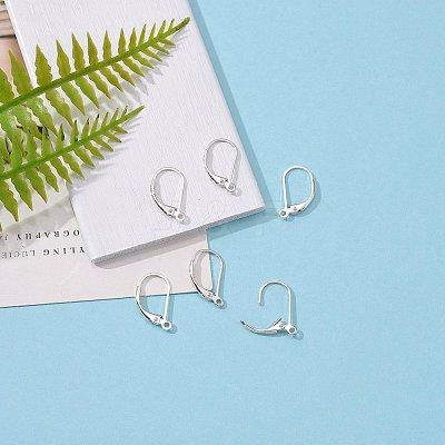 925 Sterling Silver Leverback Earring Findings STER-T002-227S-1