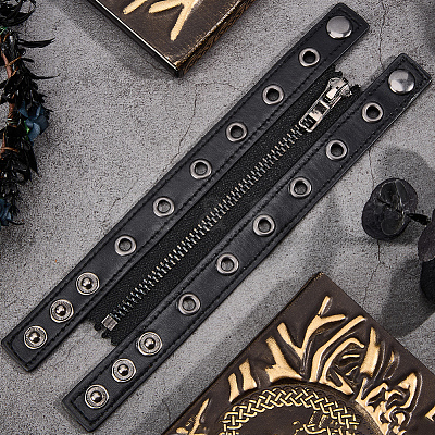 Punk PU Leather Cord Bracelets BJEW-WH20008-12C-1