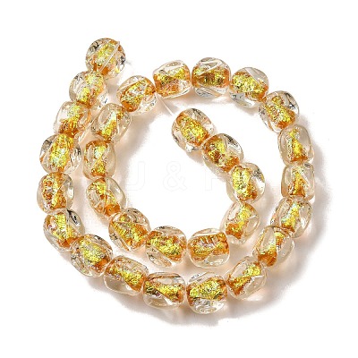 Handmade Foil Lampwork Beads Strands FOIL-C002-01D-1