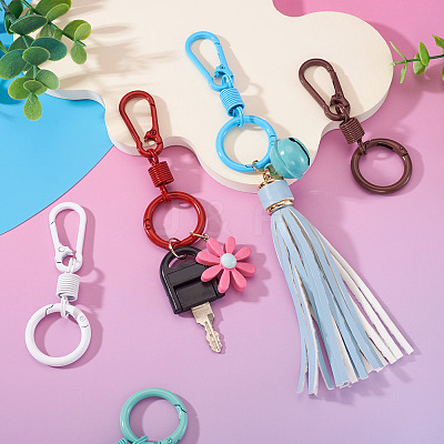 5Pcs Spray Painted Alloy Iron Spring Gate Ring FIND-TA0008-67-1