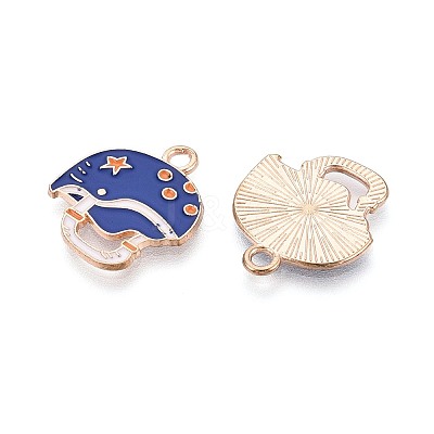 Alloy & Enamel Pendants ENAM-T021-46G-1