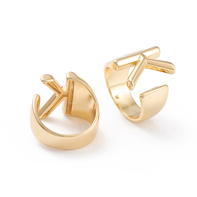Brass Cuff Rings X-RJEW-L097-06K-1