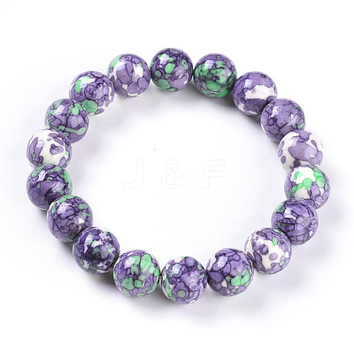 Ocean White Jade Stretch Bracelets X-BJEW-G019-3-1