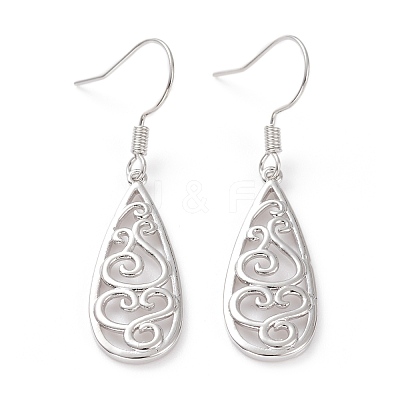 Brass Dangle Earrings EJEW-B002-02P-1