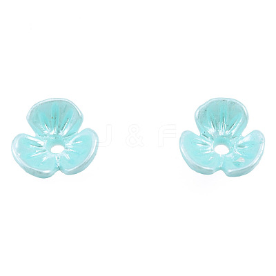 Resin Imitation Pearl Bead Caps RESI-N036-01A-02-1
