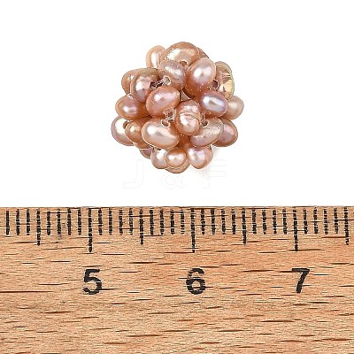 Natural Cultured Freshwater Pearl Woven Beads PEAR-JF00003-01-1