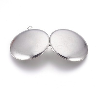 Tarnish Resistant 304 Stainless Steel Locket Pendants STAS-L219-06P-1