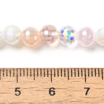 Electroplate Glass Beads Strands EGLA-C007-01B-1