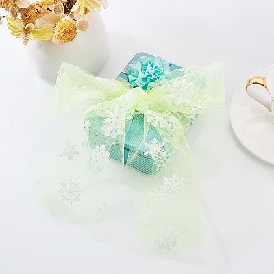 Snowflake Deco Mesh Ribbons OCOR-P010-G10-1