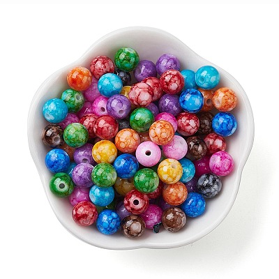 Baking Paint Opaque Acrylic Beads MACR-YW0002-89-1