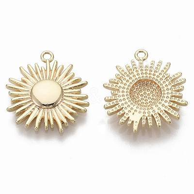 Brass Solar Eclipse Pendants KK-R130-009G-NF-1