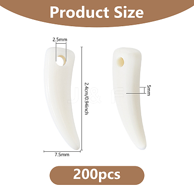 200Pcs Opaque Acrylic Pendants SACR-DC0001-21-1