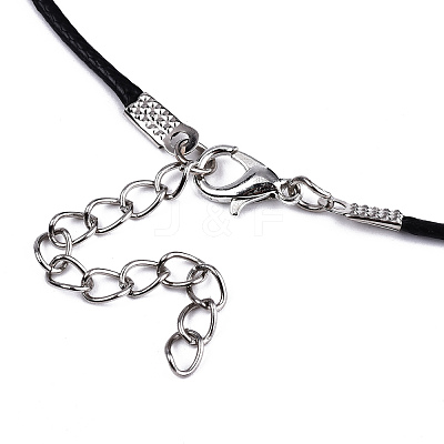 Waxed Cotton Cord Necklace Making MAK-S034-001-1