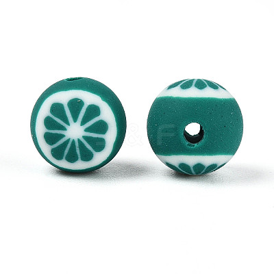 Fruits Theme Handmade Polymer Clay Beads CLAY-T022-04H-1