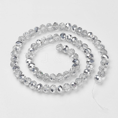 Electroplate Glass Bead Strands GR10MMY-07S-1