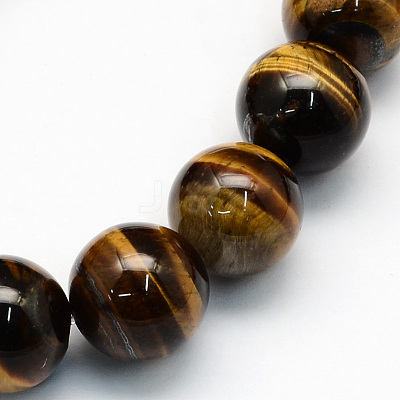 Natural Tiger Eye Round Beads Strands G-S177-6mm-1