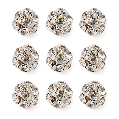 Brass Rhinestone Beads RB-H034-4-1