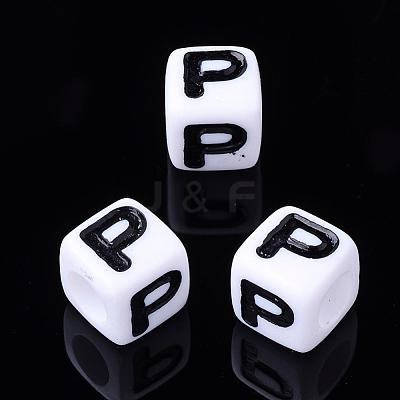 Letter Acrylic Beads PL37C9129-P-1