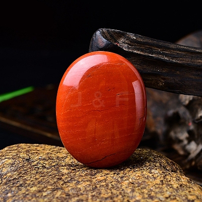 Natural Red Jasper Oval Palm Stone Massager LS-PW-WG63539-22-1