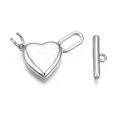 Brass Toggle Clasps KK-T063-103P-NF-1