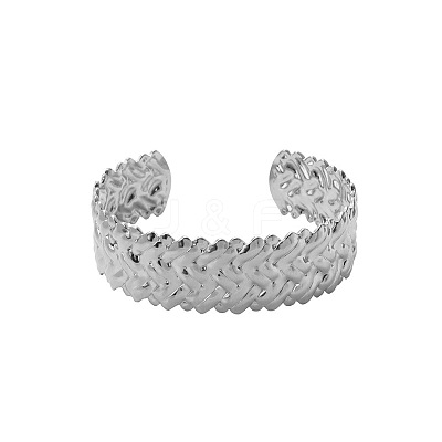Braided 304 Stainless Steel Cuff Bangles FS-WG028A4-02-1