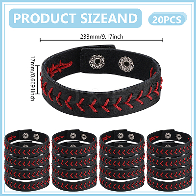Cowhide Cord Bracelets BJEW-WH0014-099C-1