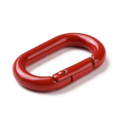 Spray Painted Alloy Spring Gate Rings PALLOY-K257-02-1