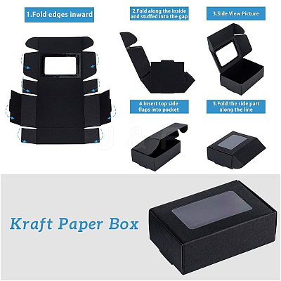 100Pcs Craft Paper Boxes CON-BC0007-23-1