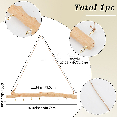 1Pc Driftwood Branch Hook Branch Hanger Rack AJEW-SP0002-31A-1