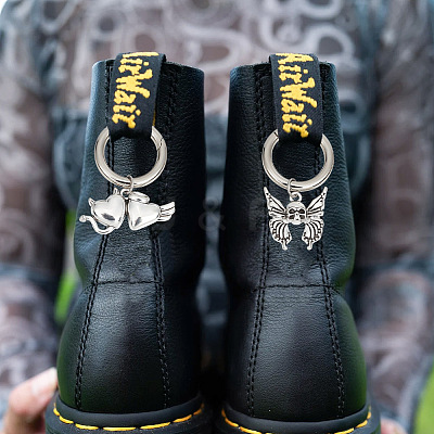 16Pcs 8 Style Gothic Style Alloy Shoe Charms HJEW-AB00630-1