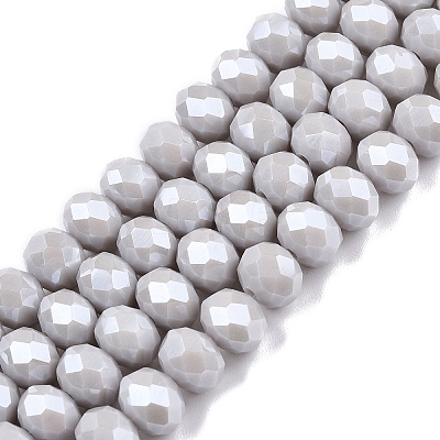 Electroplate Glass Beads Strands EGLA-A044-P8mm-A19-1