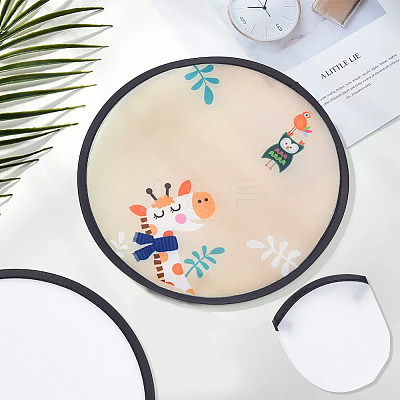 Sublimation Blank Polyester Folding Fan LS-AJEW-WH0010-57A-1