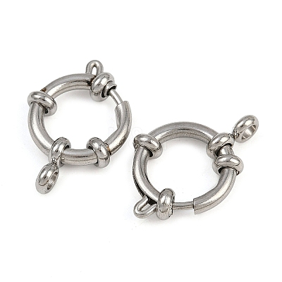 304 Stainless Steel Spring Ring Clasps STAS-B095-02P-03-1