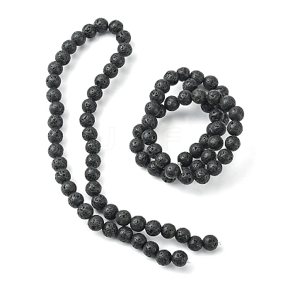 Natural Lava Rock Beads Strands G-YW0002-07-1
