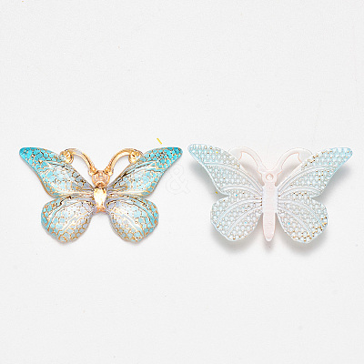 Transparent Acrylic Pendants LS-TACR-R140-08G-1