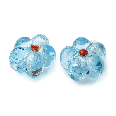 Handmade Silver Foil Glass Lampwork Beads LS-FOIL-T001-02J-1