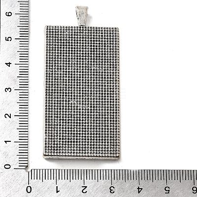 Alloy Pendant Cabochon Settings PALLOY-2418-AS-LF-1