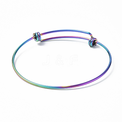Ion Plating(IP) Adjustable 304 Stainless Steel Bangles Making MAK-F286-01MC-1