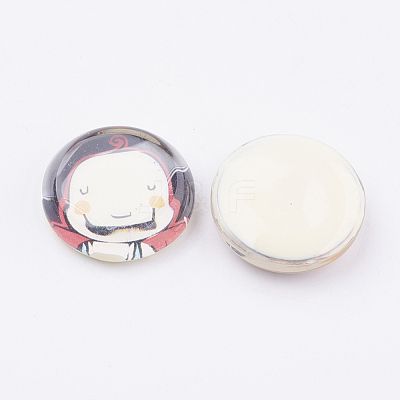 Tempered Glass Cabochons GGLA-22D-1-1