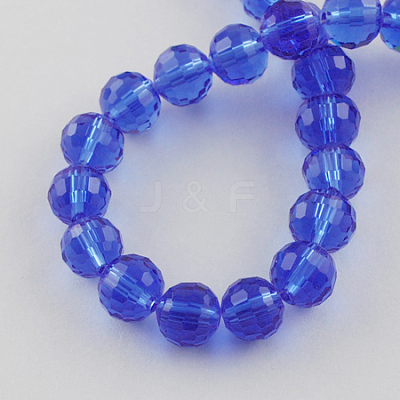 Transparent Glass Bead Strands GLAA-R095-10mm-24-1