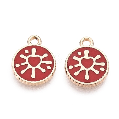 Alloy Enamel Pendants ENAM-Q002-02G-05-1