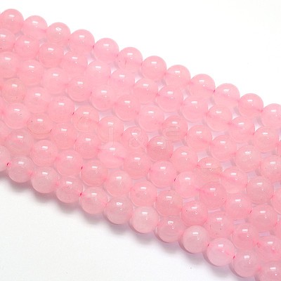 Natural Rose Quartz Round Beads Strands X-G-O047-04-4mm-1